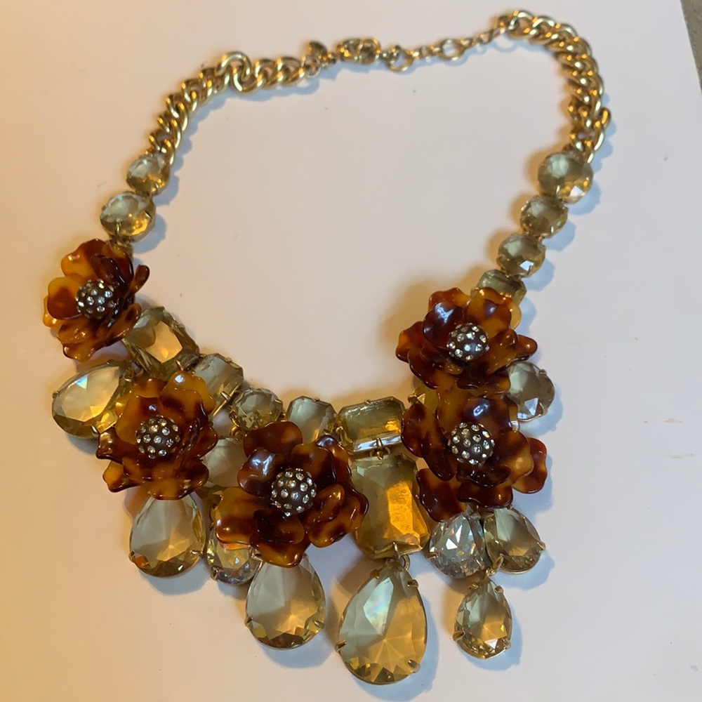J.crew Tortoise Flower Necklace